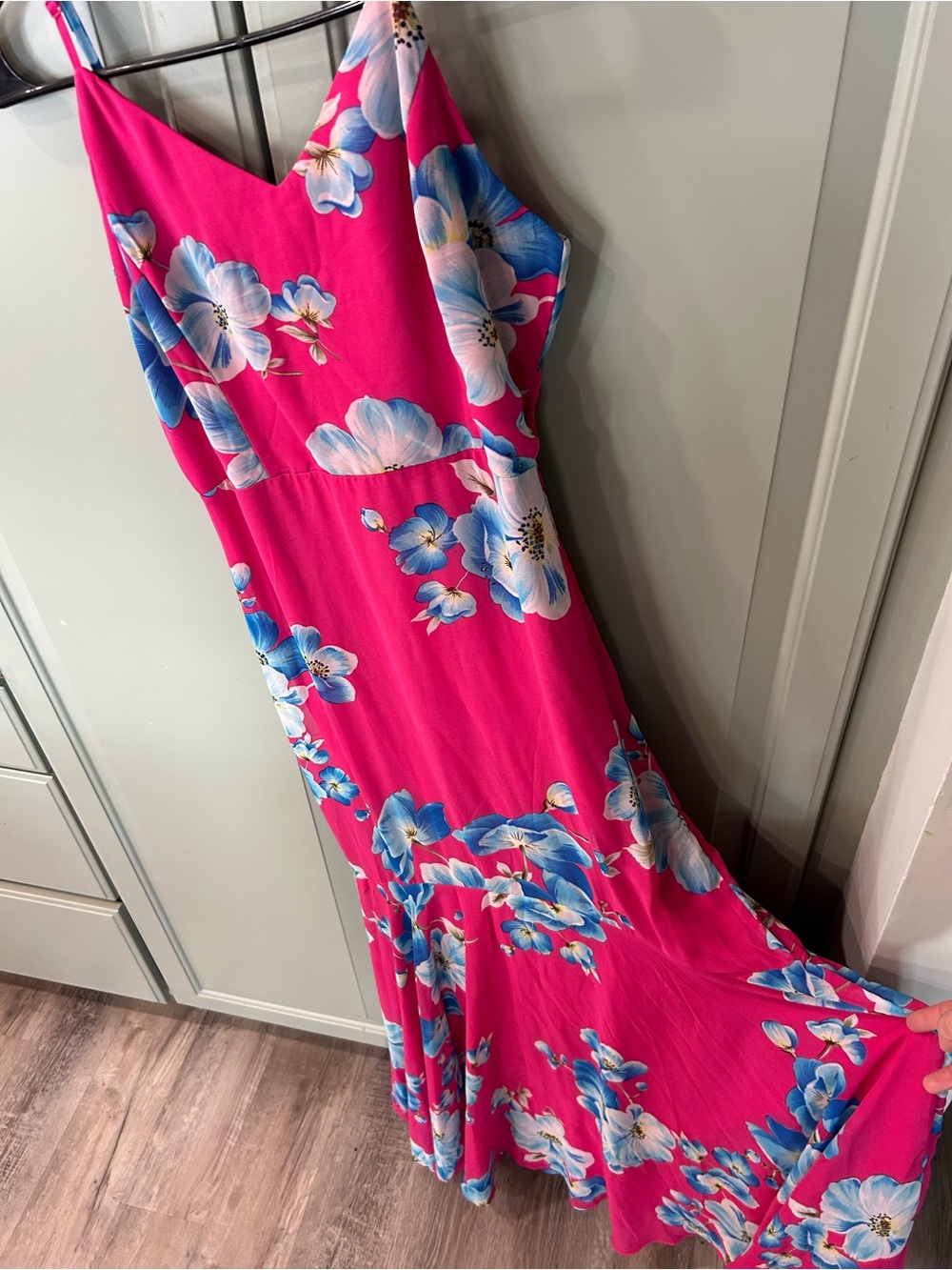 Lulus Wandering Wendy Magenta Floral Print Maxi Dress Size XL - Picture 8 of 10